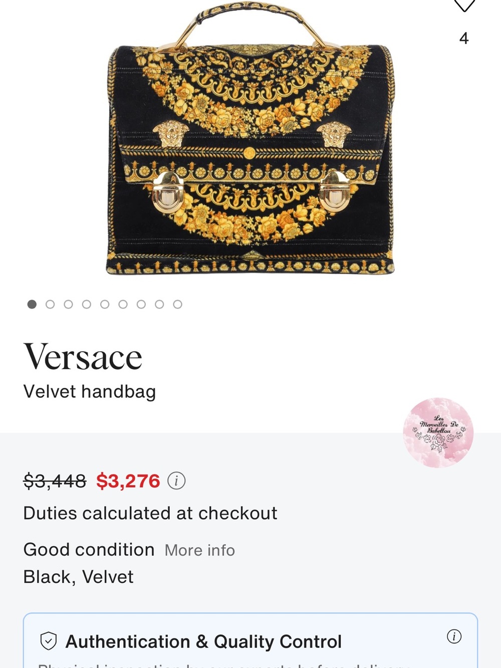 AUTHENTIC - RARE Gianni Versace Gold and Black Velvet Briefcase W/ Medusas - Picture 13 of 13